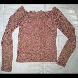 Lace long sleeve top
